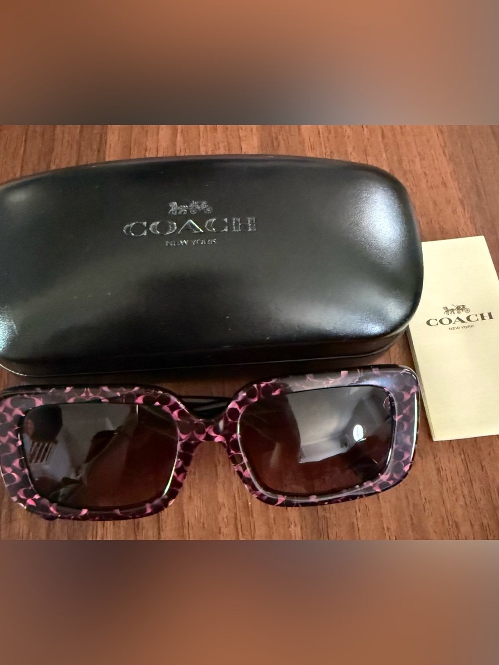 COACH Sunglasses Ruby Pearl Signature C (HC8380U) - Picture 4 of 6